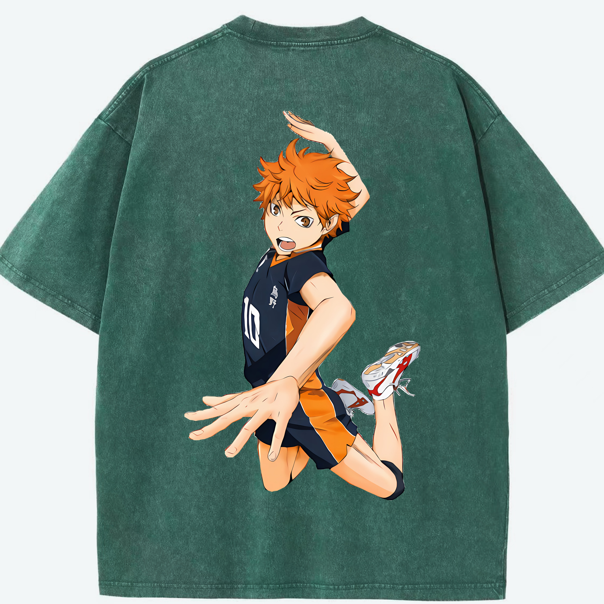 （画像用） ハイキュー!! Haikyu!! 綿100% ヴィンテージ風 半袖Tシャツ（背面プリント）